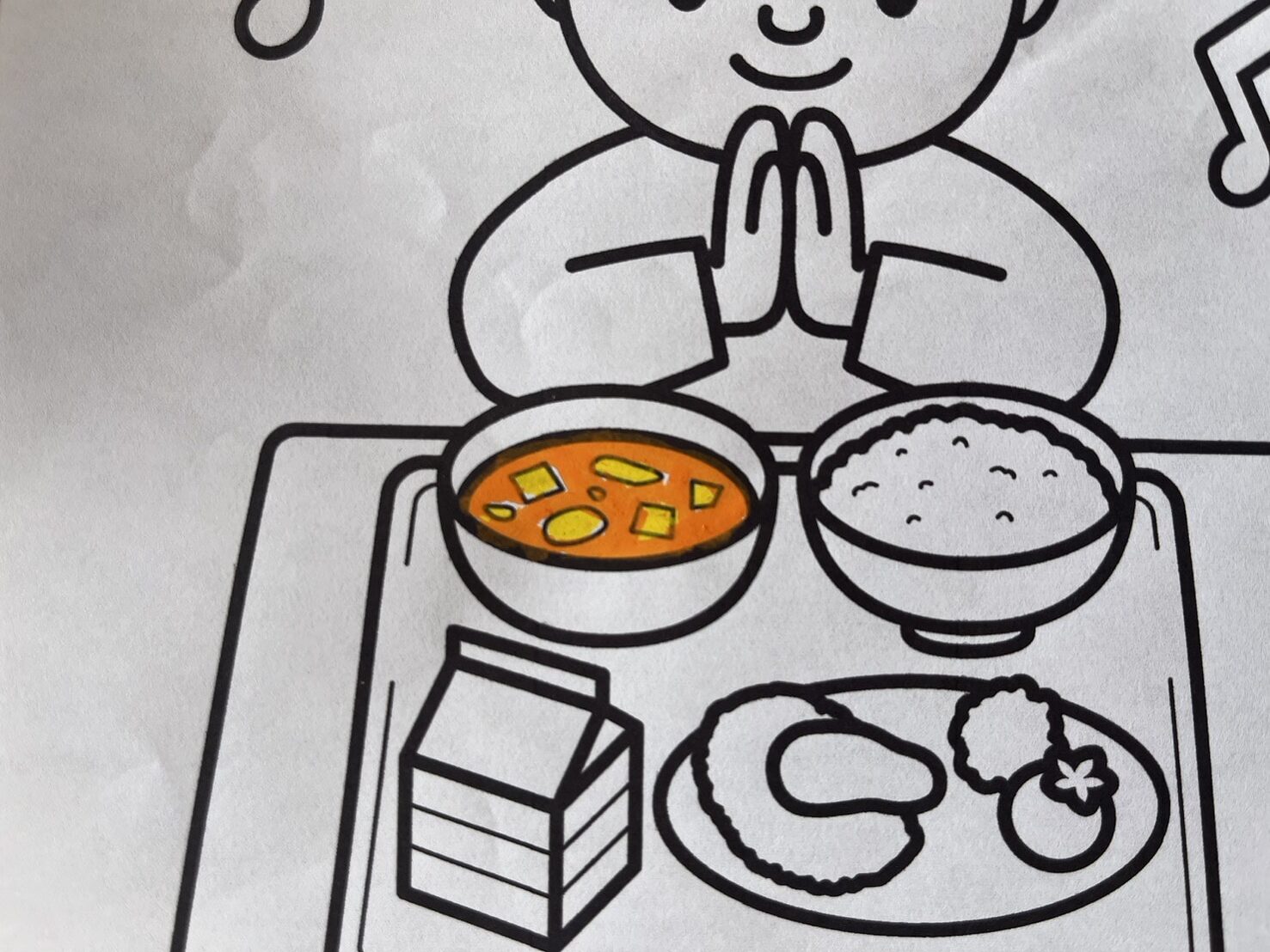 ポスカで塗り絵をしてみた画像。細かい面は塗りづらいがムラが出づらい