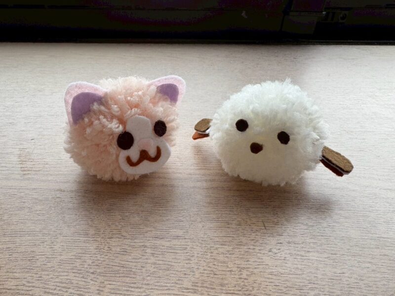 ポンポンメーカーで作ったぬいぐるみ
