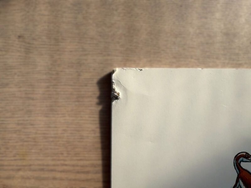 子どもが噛んでボロボロになったかがくのともの裏表紙