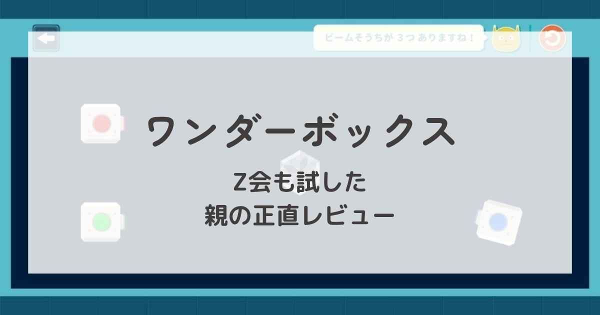 ワンダーボックスとZ会を試して親が思った正直レビューブログのアイキャッチ画像
